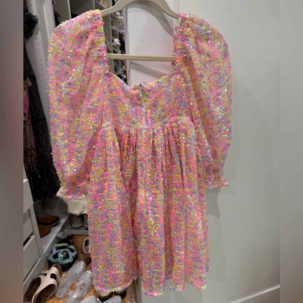 Selkie rainbow sparkle puff dress - Picture 8 of 10